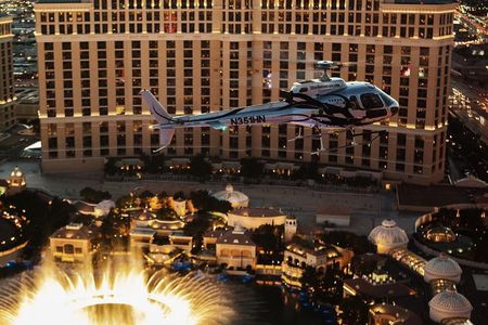 Helicopter Flight of the Las Vegas Strip with Eiffel Tower Dinner