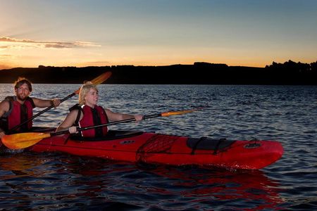 Lake Rotoiti Evening Kayak Tour including Hot Springs, Glowworm Caves and BBQ Dinner