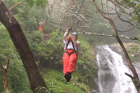 Mega Zipline over 11 Waterfalls from Puntarenas