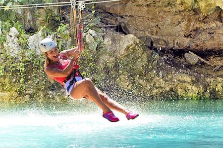Zipline Mega Splash at Bavaro Adventure Park
