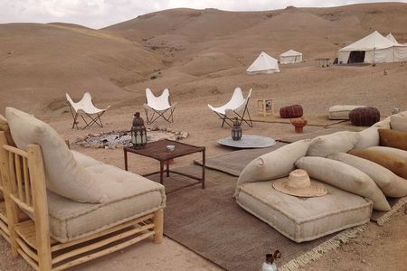 Lunch in The Luxury Camp in the Great Agafay Desert