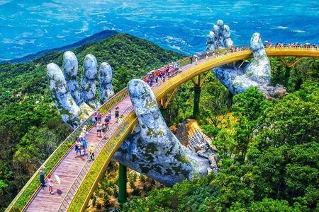 GOLDEN BRIDGE & BA NA HILLS via CABLE CAR from DA NANG or HOI AN 