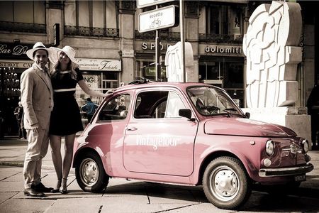 2 hour Vintage Fiat 500 Central City Tour in Milan