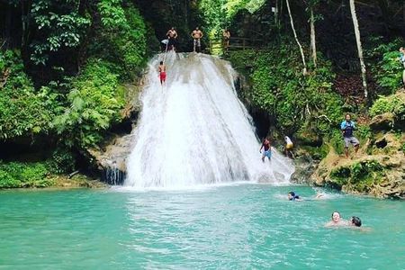 Private Konoko Falls and Blue Hole Combo Tour from Ocho Rios