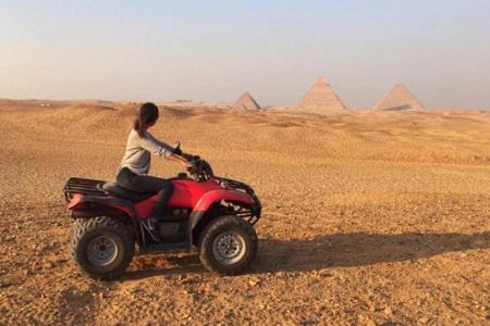 Quad Bike Ride Around Giza Pyramids Private Desert Safari Trip