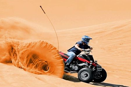 Dubai Red Dunes Desert Safari,ATV Quad Bike Camel Ride&BBQ Dinner