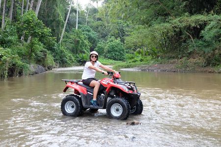 Bali Atv Quad Bike Through Tunnel and Waterfall