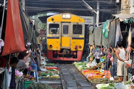 Railway & Floating Market Tour with Paddle Boat Ride