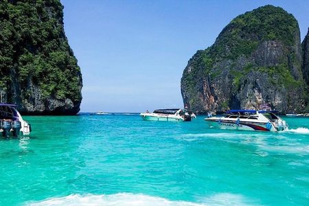 Day trip to Phi Phi , Khai Islands and cruise around Maya Bay by Speed Boat