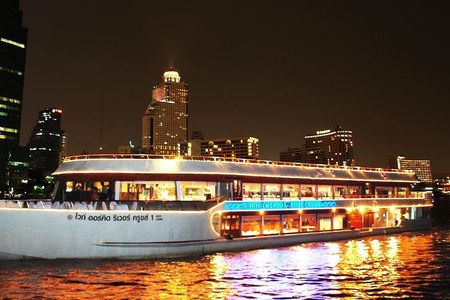 White Orchid Dinner Cruise at Bangkok with Pickup & Live Music