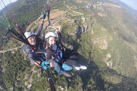 paragliding at the mountains with hotel pickup 