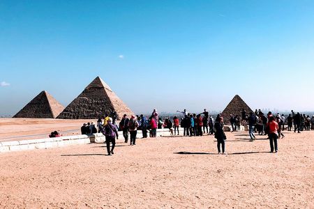 Giza Pyramids, Saqqara step Pyramid and Memphis full day tour
