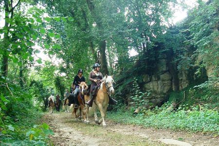 Horse riding in the French countryside between Paris and Lille
