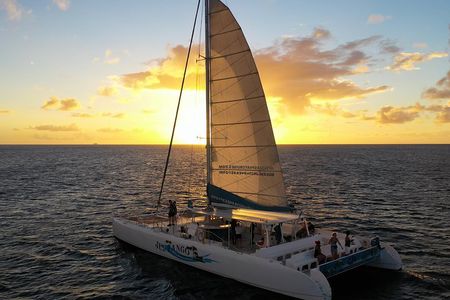 Private Catamaran Sunset Cruise from St Lucia for Up to 15 Guests