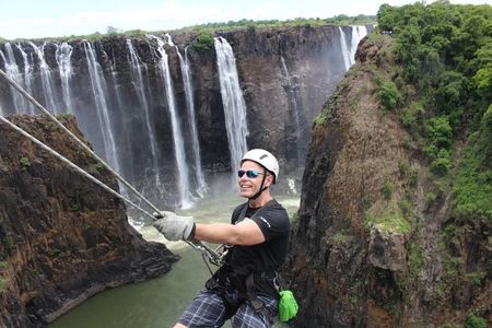 Abseiling at Victoria Falls
