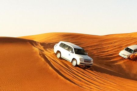 Premium Desert Safari, Barbeque, 3 Shows, Camel ride, Sand-board at Bedouin camp