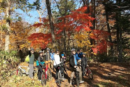 Nopporo Forest Mountain Bike Tour from Sapporo, presenting a retro Cycle cap