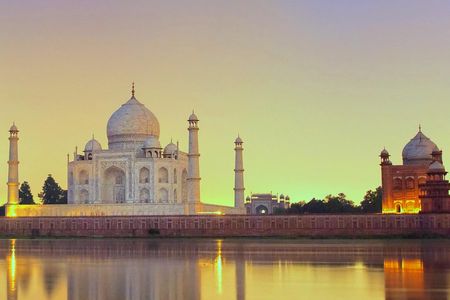 Overnight Sunset & Sunrise Taj Mahal Trip from Delhi includes,Hotel,Guide & Car