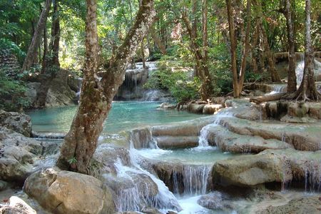 From Kanchanaburi: Erawan National Park Half Day