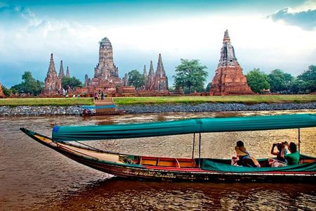 Discover Ayutthaya at Sunset: Historic Temples & River Cruise