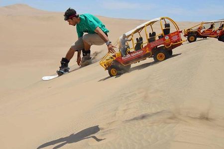 Ballestas and Huacachina Islands with sandboarding practice