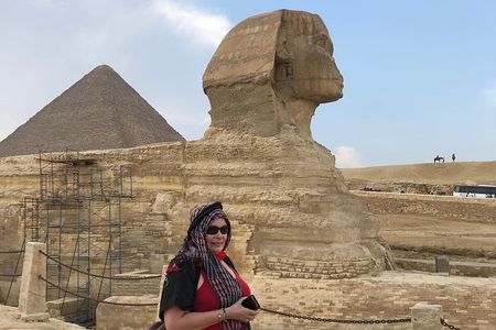 luxury pyramids of Giza,sphinx +Khufu restaurant VIP day tour 