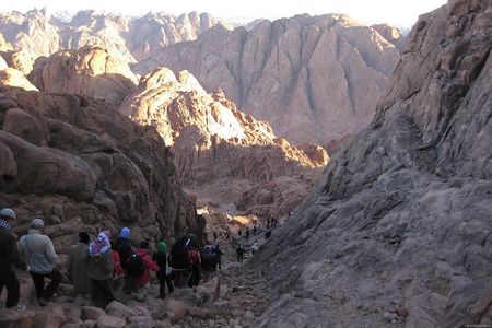 Sunrise at Mt.Sinai and St.Catherine monastery. 