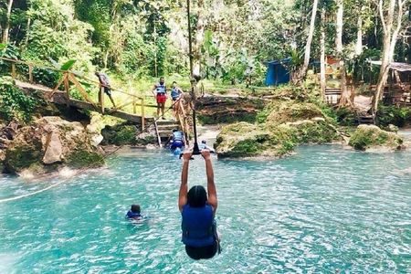 Irie Blue Hole Adventure & Bamboo Blu Beach Club Experience from Montego Bay