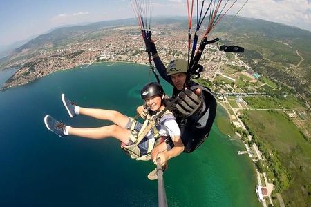 Paragliding above Ohrid