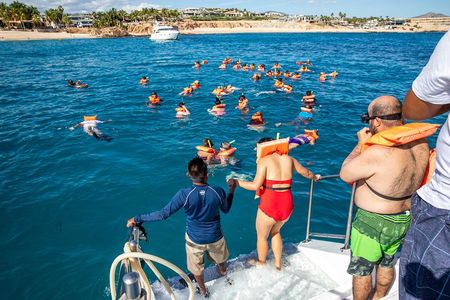 Cabo Catamaran Snorkel Cruise with Tequila Tasting & Shopping