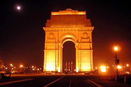 Night View of Old & New Delhi 