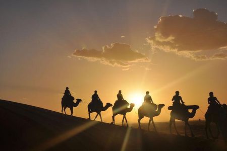 Sunset Camel Ride in the AGAFAY DESERT trip from Marrakech