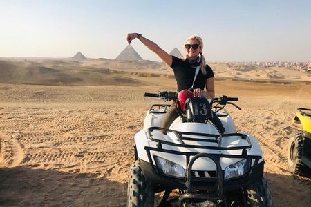 A private ATV Around Pyramids at sunset,Sound and Light Show&with dinner
