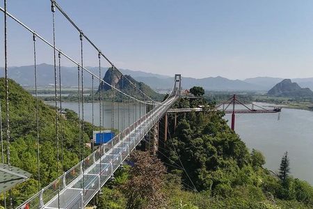 Glass Bridge by Elevator and Beautiful Karst Cave Private Tour