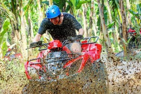 Bali Quad bike ATV passing through Waterfall, Cave & Rice fields