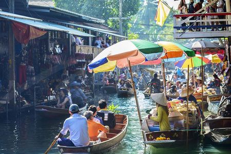 Floating Markets and Bridge on River Kwai Tour from Bangkok