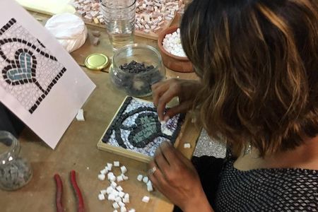 Make your own Athenian Mosaic art piece souvenir to take home in just 3 hours!