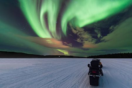 Northern Lights Hunting with Snowmobiles