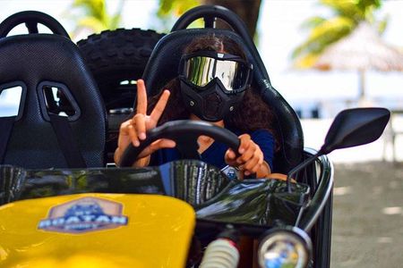 Roatan All-Inclusive Buggy Adventure, Zipline, Beach Pass plus Monkey-Sloth Park