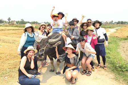 Cycling, Buffalo, Basket Boat ride in Hoi An