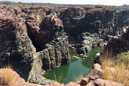 Raneh waterfall Khajuraho (motorcycle tour)