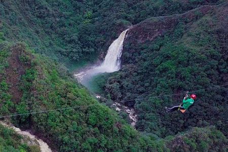 Highest Zipline and Giant Waterfall Private Tour from Medellin