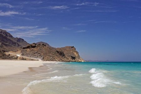 West Coast Mountains and Beaches (Fazayah beach + Shaat cliff) 
