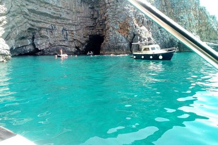 Boat tour to Lady of the Rock , Submarine base & Blue Cave swim