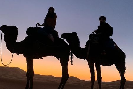 Magical dinner in Agafay desert Sunset with camel Ride