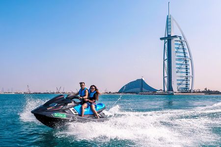 Fastest Jet Ski with Dubai Skyline, Burj Al Arab Views and Juice 