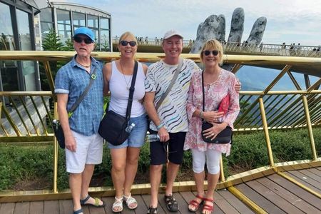 Guided Private Ba Na Hills/Golden Hands Bridge, Marble Mountains 