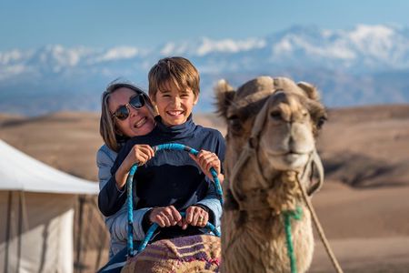 Agafay Desert Camel Experience with snack from Marrakech