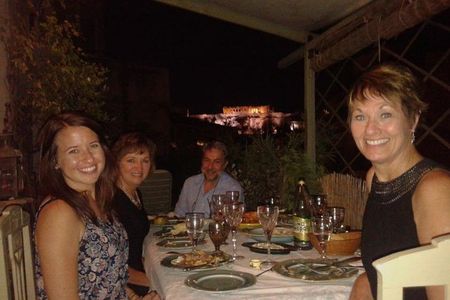 Delicious Greek Dinner Overlooking the Acropolis
