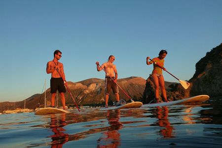 SUP into the sunset on Vulcano Island